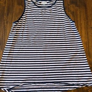 Girls Old Navy Navy and Light Pink Striped Tee